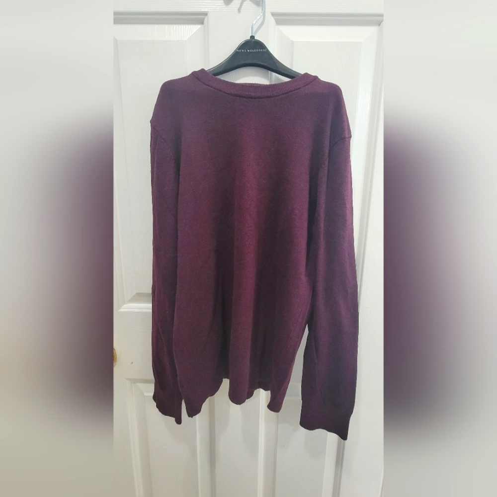 H&M Maroon Slimfit Cotton Sweater Size Small